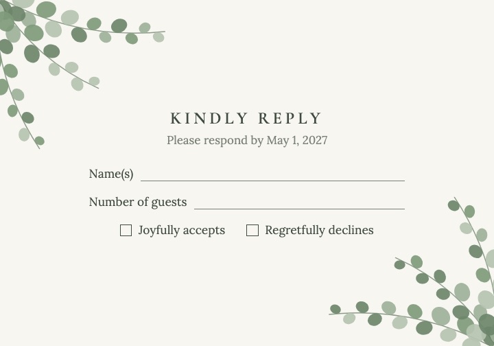 RSVP Card