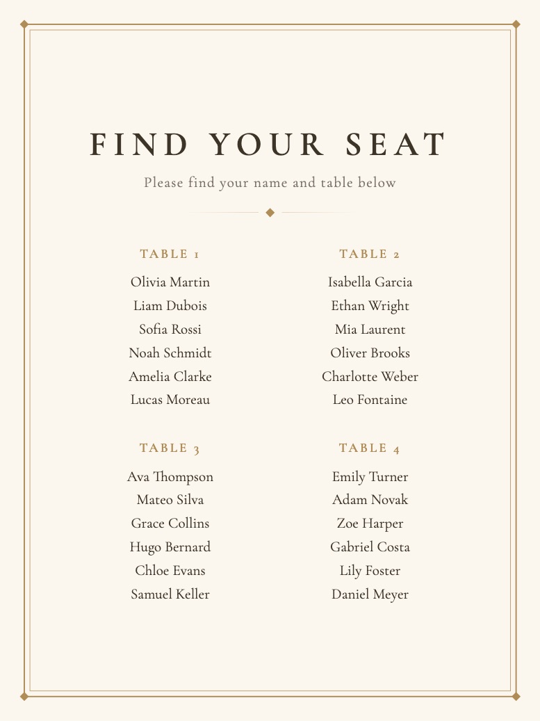 Seating Chart